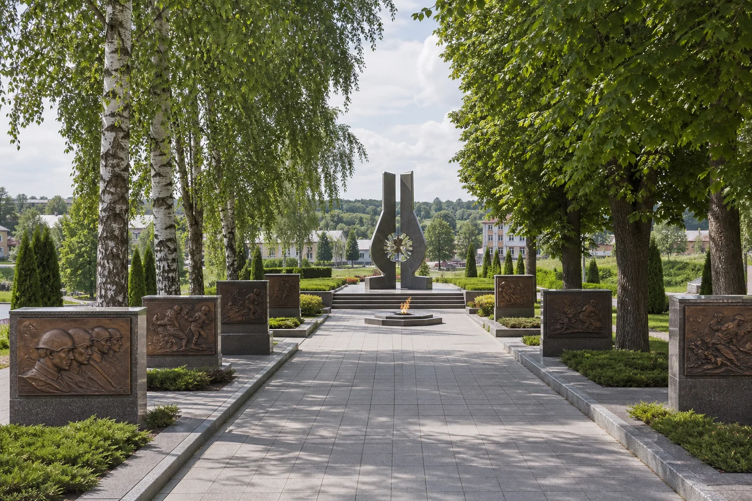 Аллея Героев в Белыничах: память, увековеченная в камне и бронзе