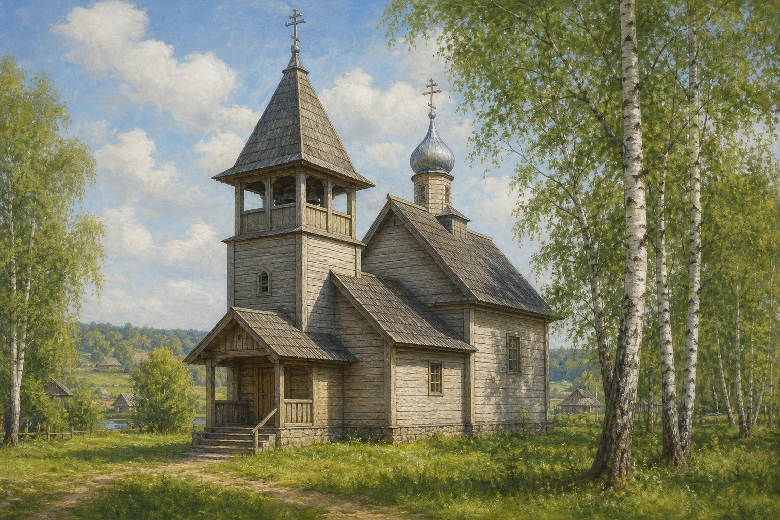 Бабичи, церковь Успенская (дерев.)