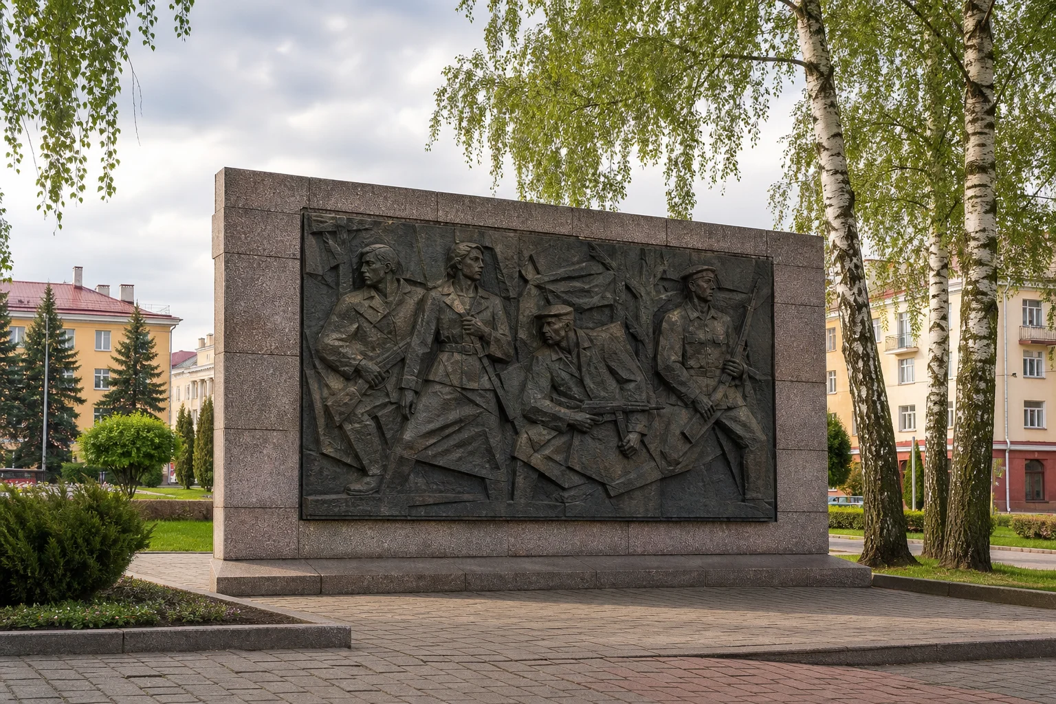 Барельеф "Партизаны"