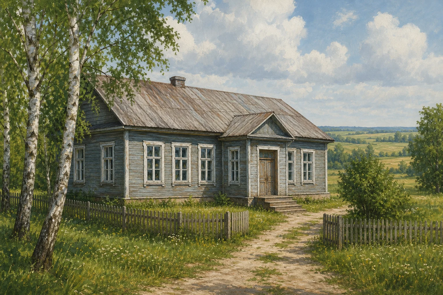 Барсуки, школа (дерев.)