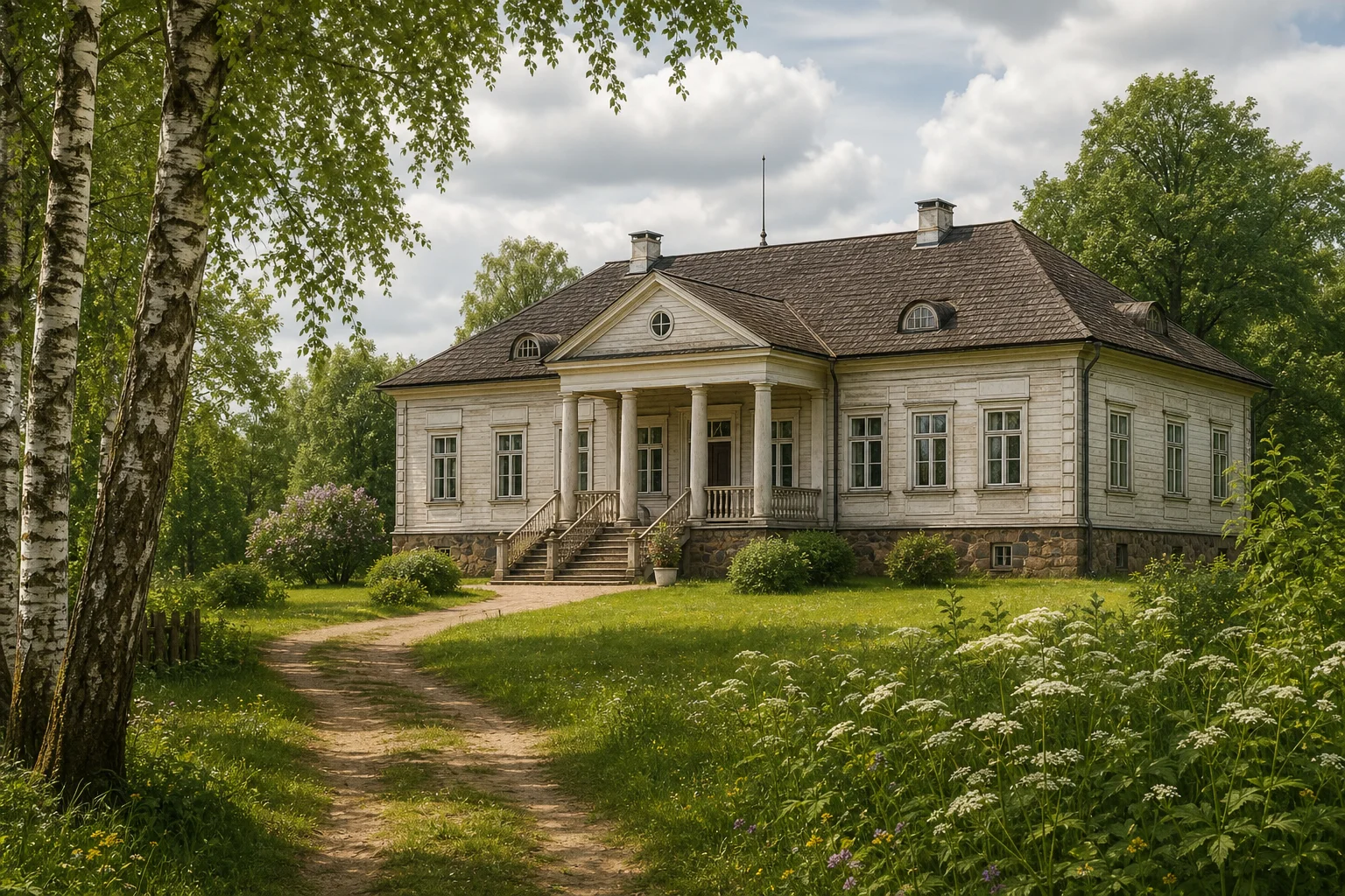 Берестеново, усадьба: усадебный дом (?) (дерев.)