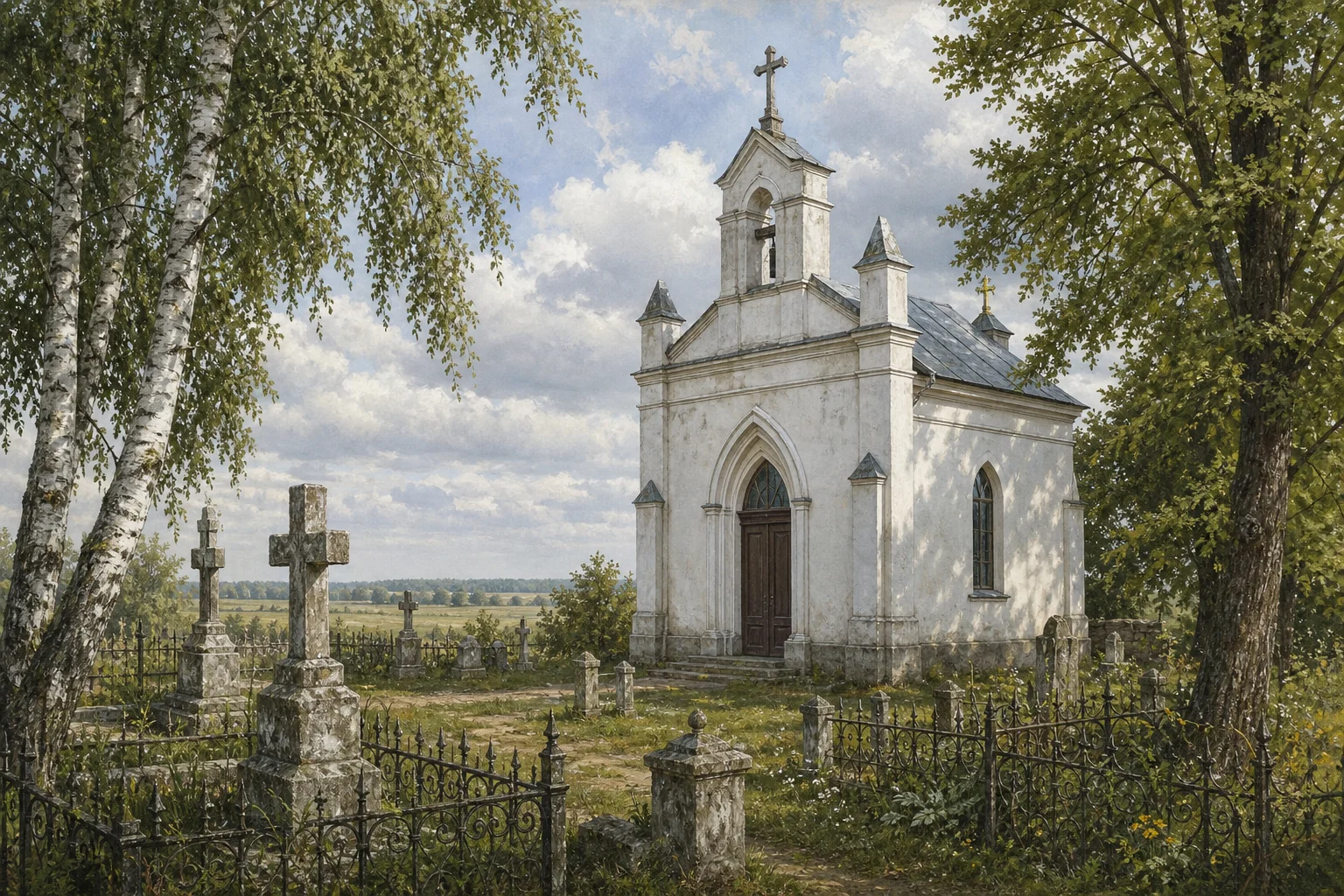 Береза, кладбище христианское: часовня католич