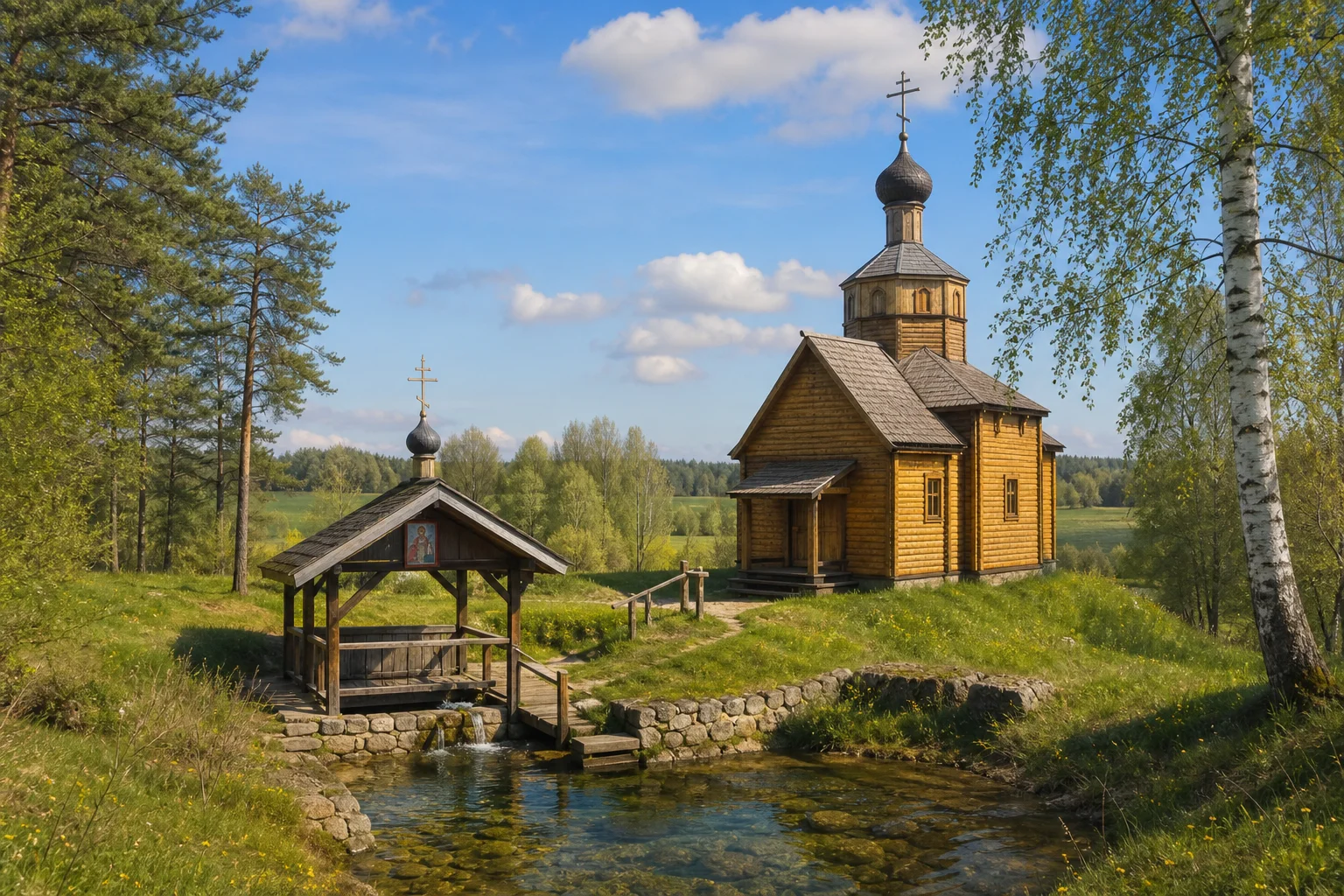 Бобруйщина, церковь: часовня над криницей