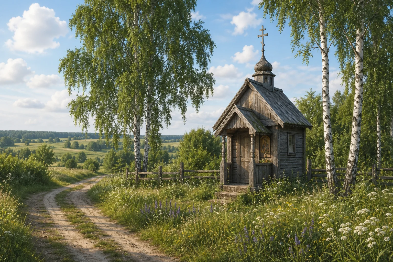 Бочешники, часовня придорожная (дерев.)