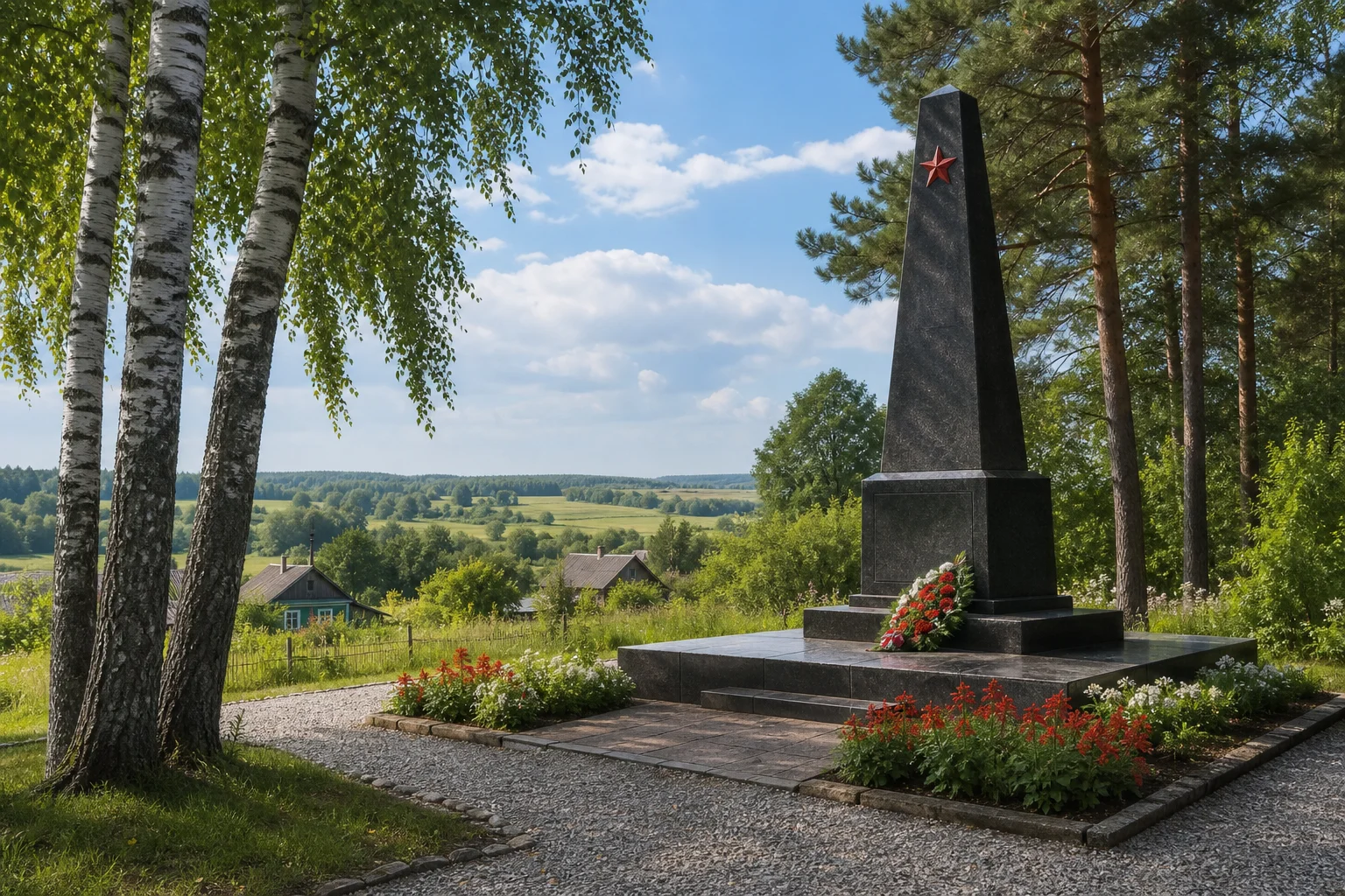 Братская могила, деревня Пески