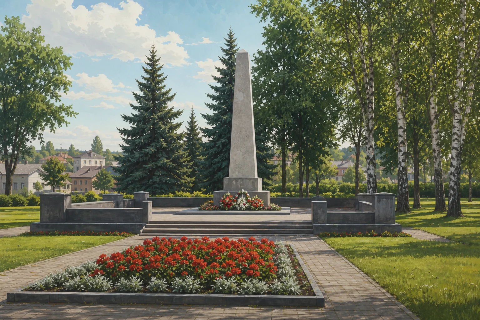 Братская могила советских воинов в г. Глубокое