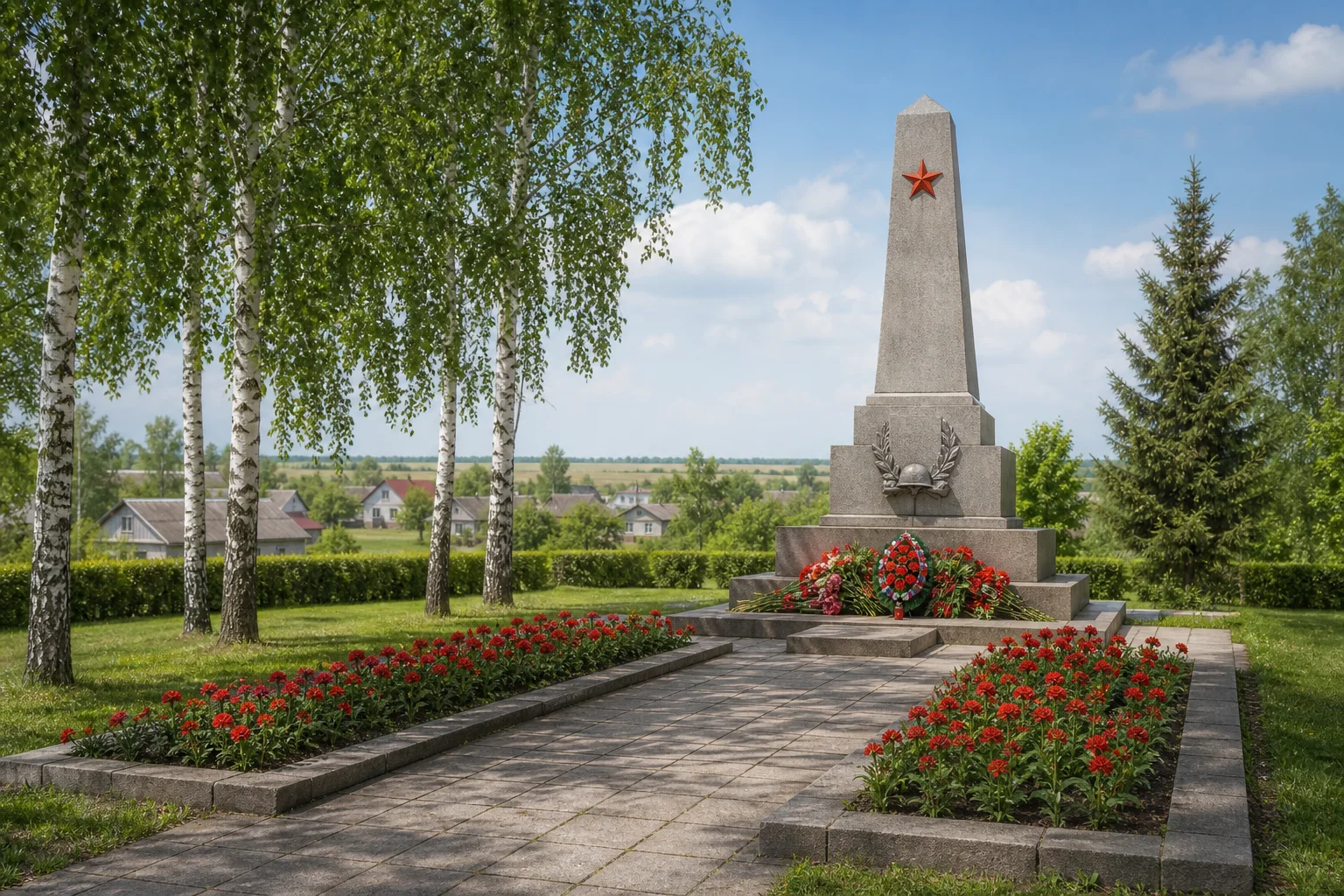 Братская могила советских воинов в Корме