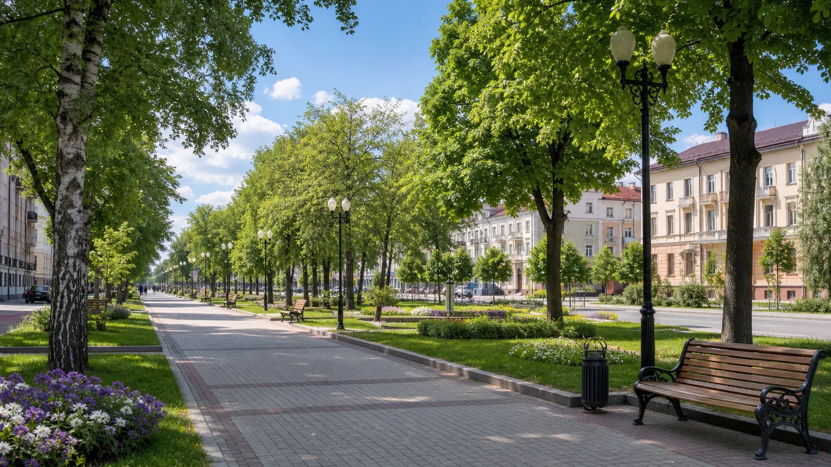 Бульвар на ул.Ленина