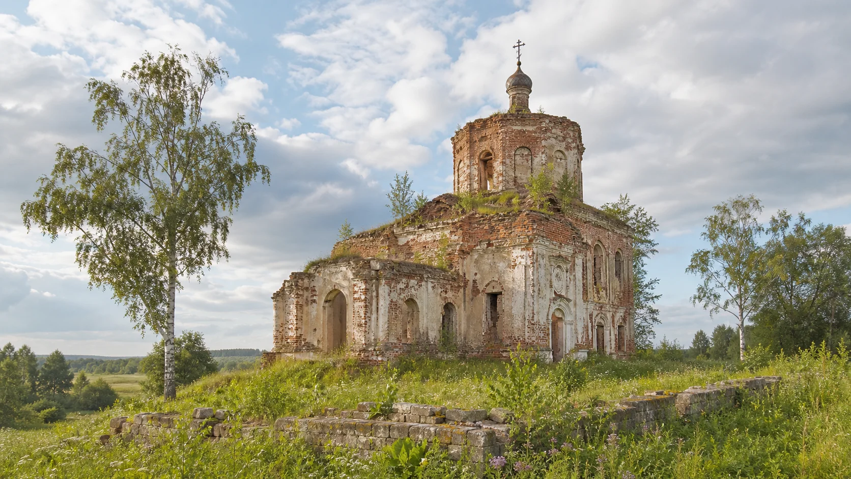 Церковь Покровская (руины) в Межево