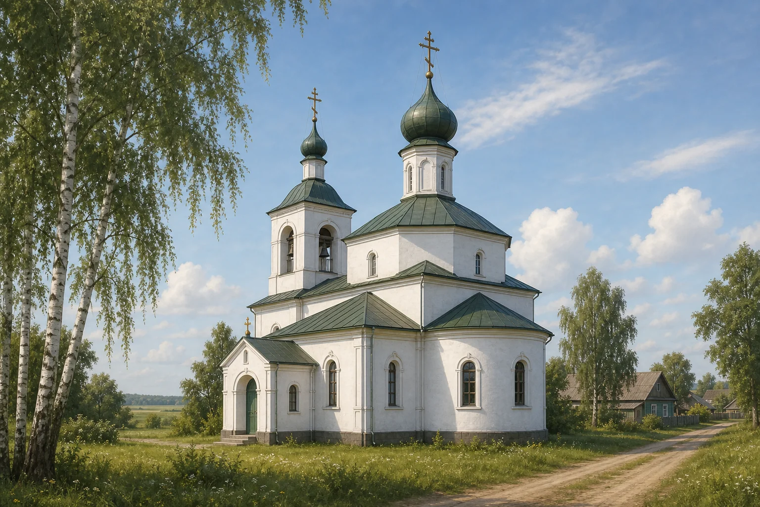 Церковь св. Бориса и Глеба в Лунине