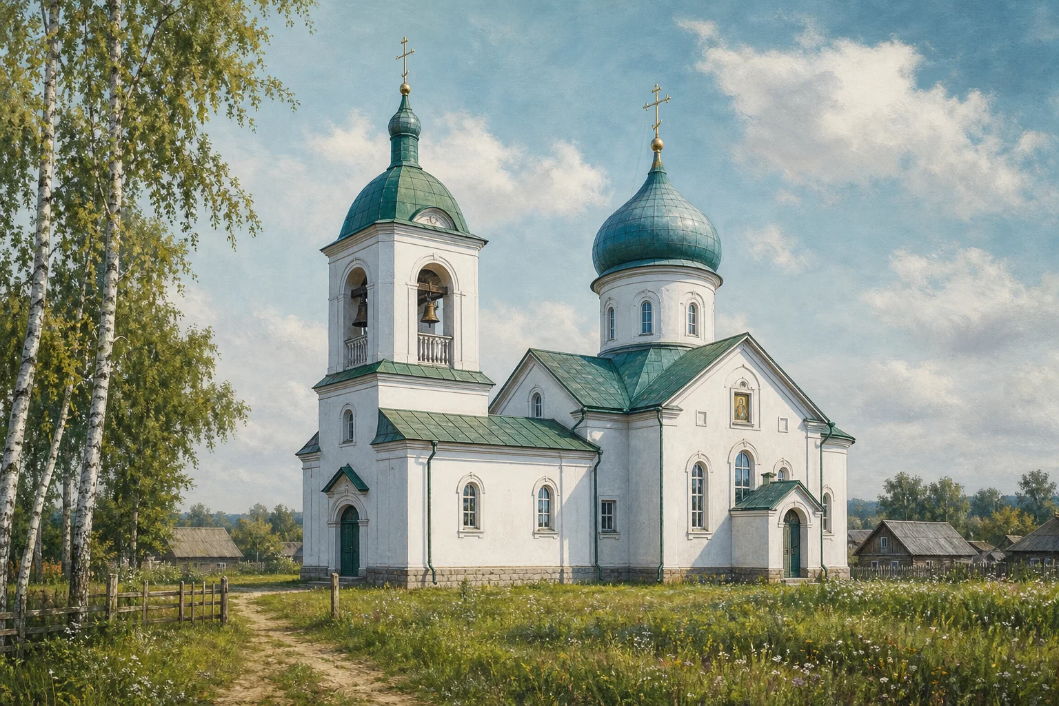 Церковь в честь святителей Василия Великого, Григория Богослова и Иоанна Златоуста в Радеже