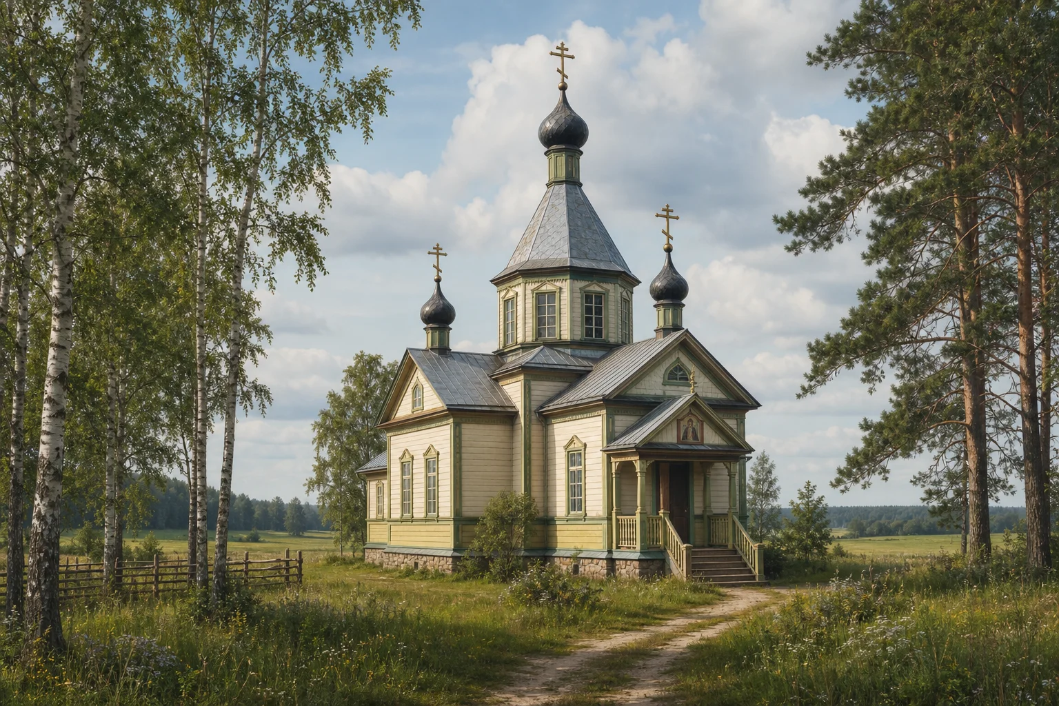 Церковь Воскресенская в Ольманах