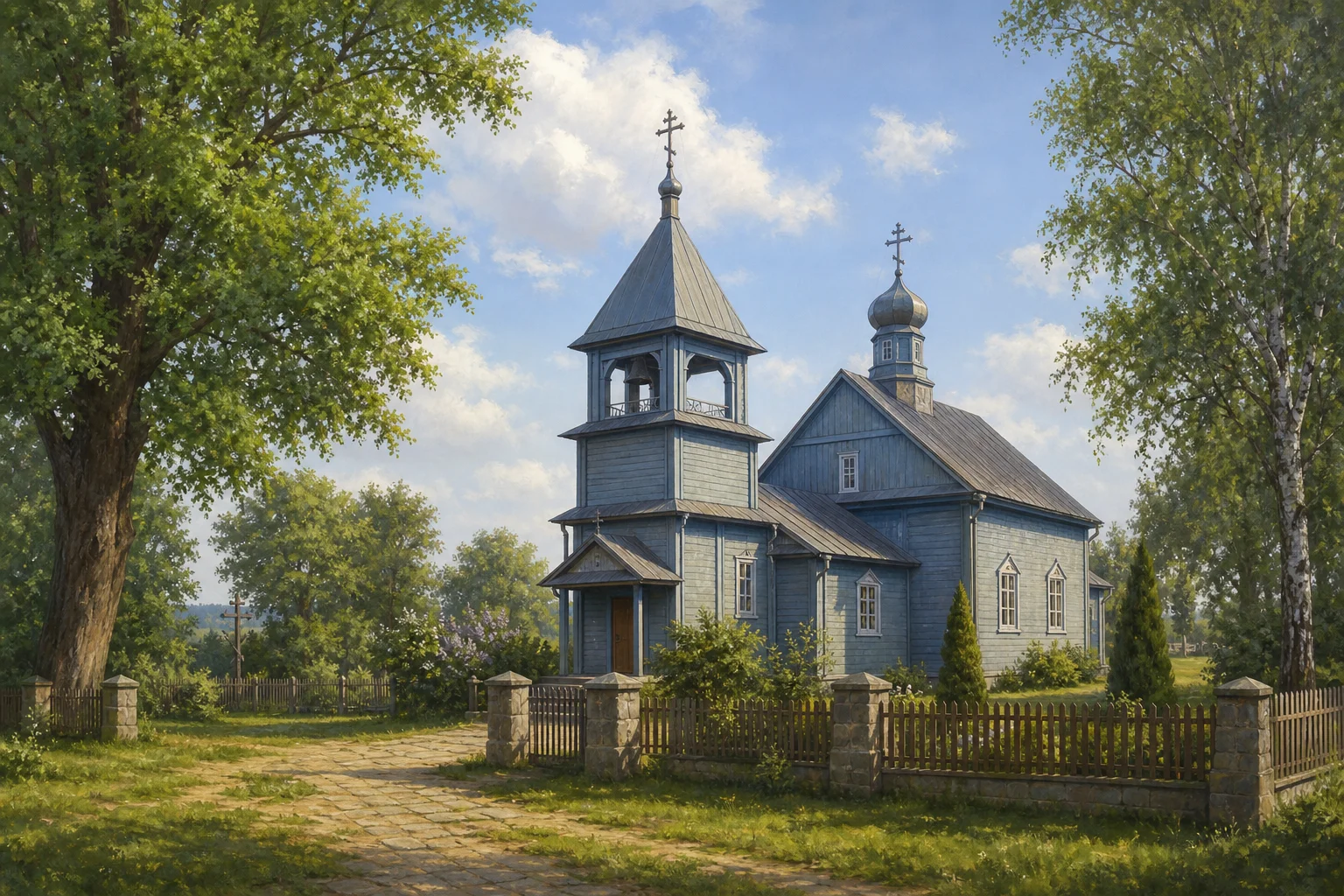 Делятичи, церковь Крестовоздвиженская (дерев.)