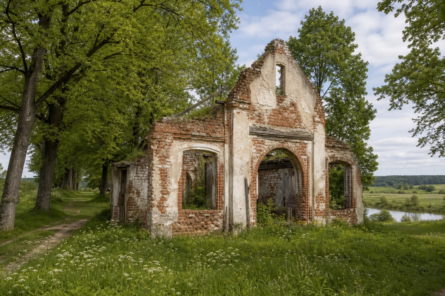 Дикушки, усадьба: хозпостройка (руины)