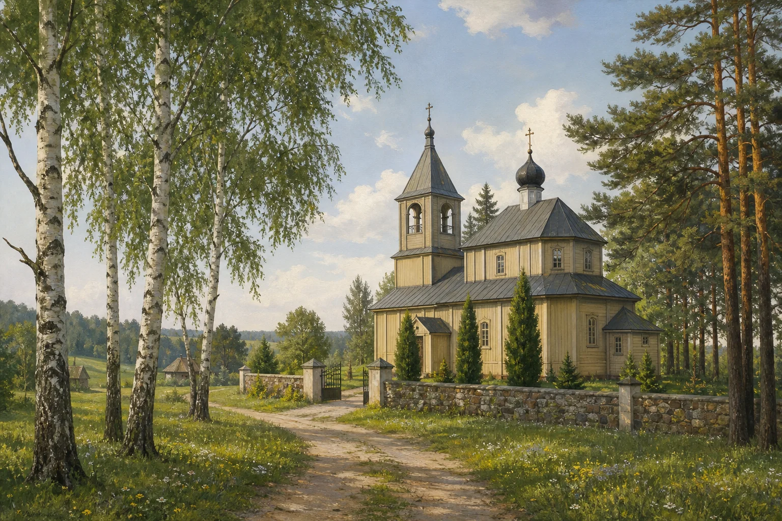 Доброволя, церковь Успенская (дерев.)