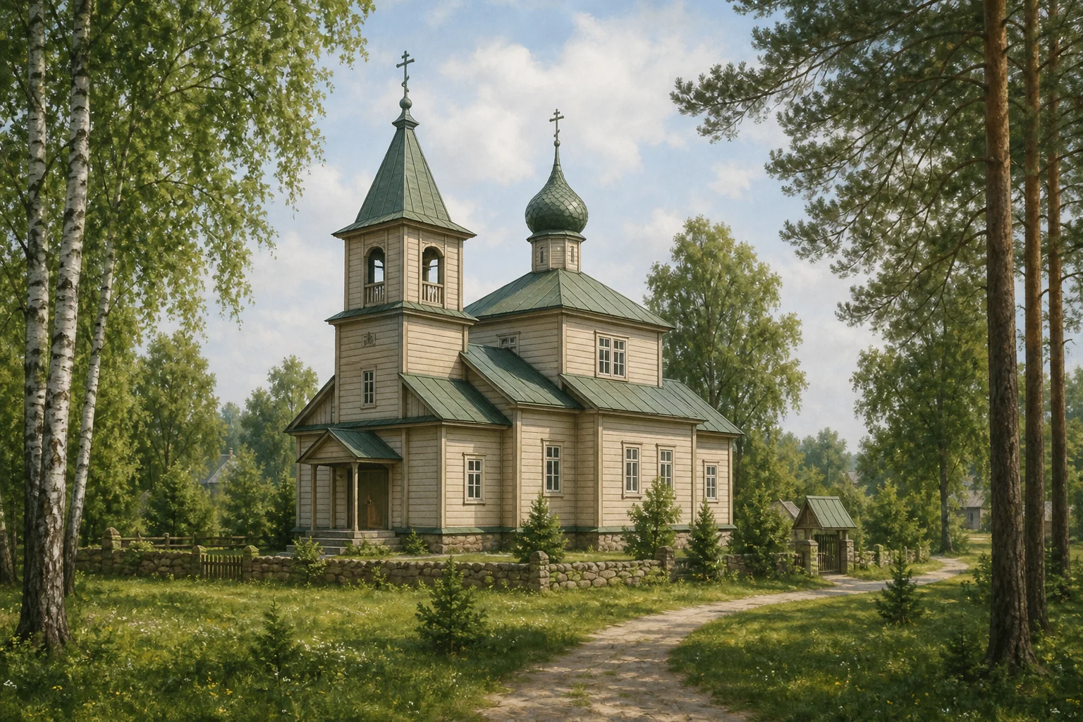 Добрынево, церковь Покровская (дерев.)