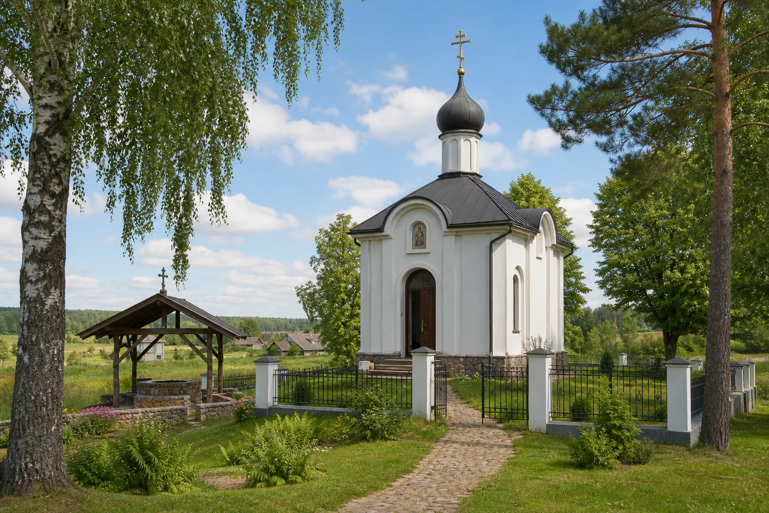 Геранены, часовня придорожная