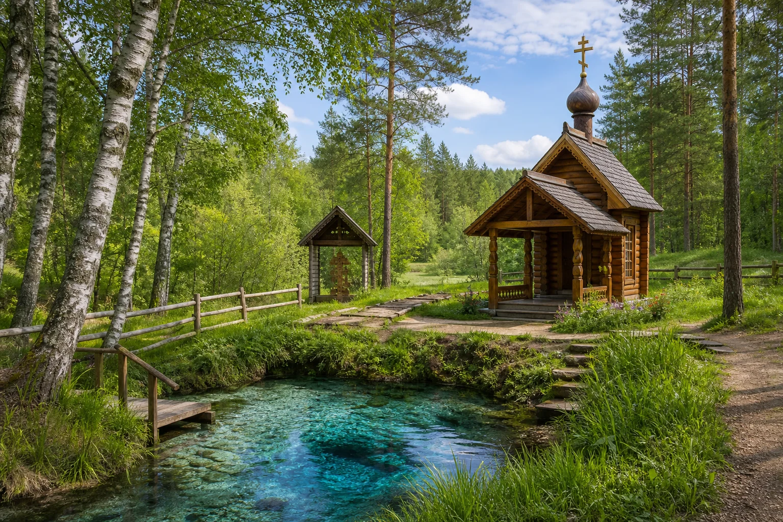 Голубая криница у деревни Клины
