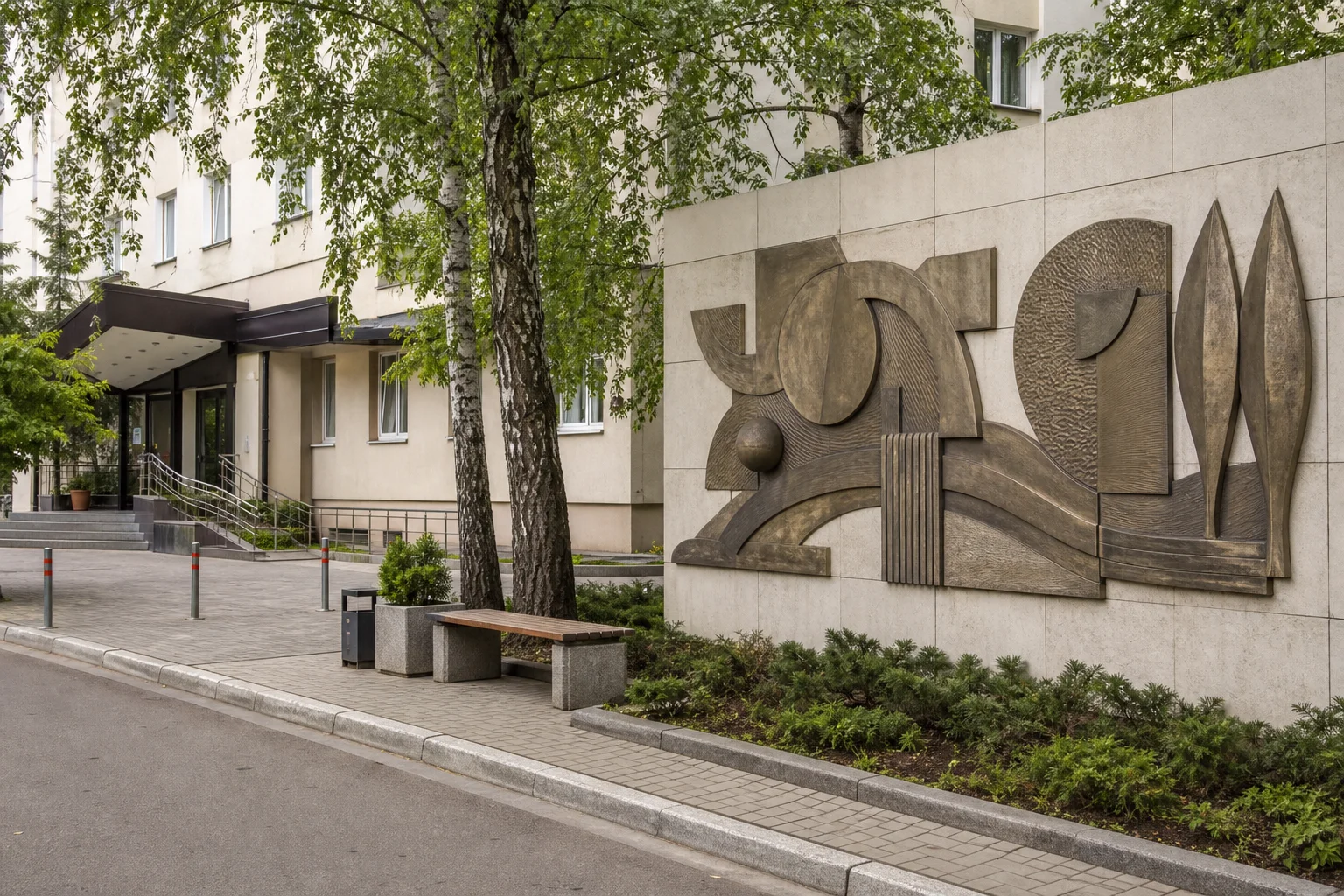 Гостиница Планета барельеф