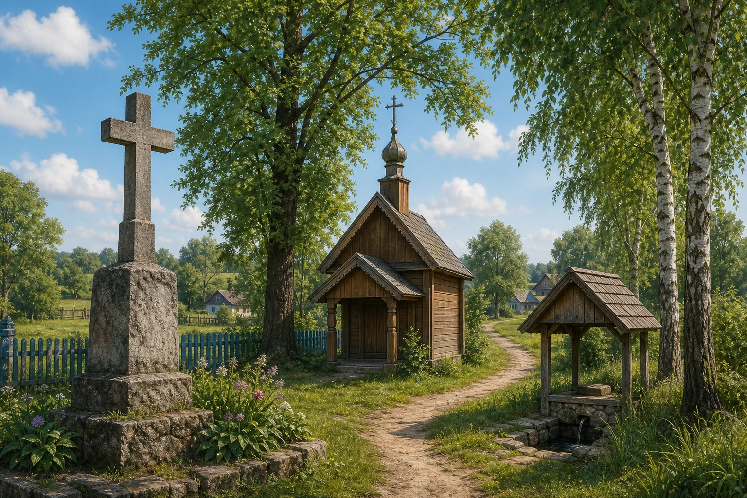 Калюга, каменные кресты