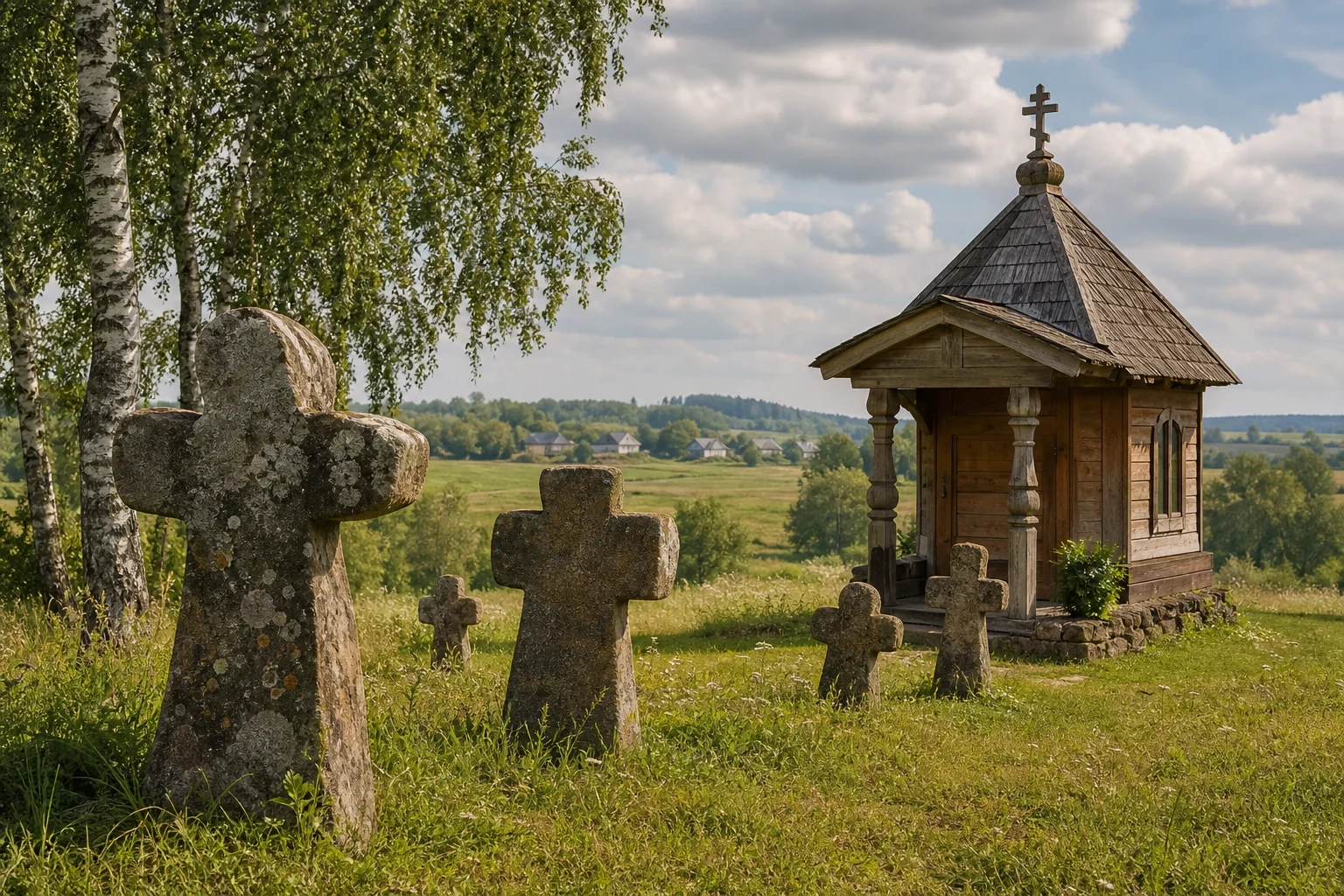 Каменные кресты в Глыбочке
