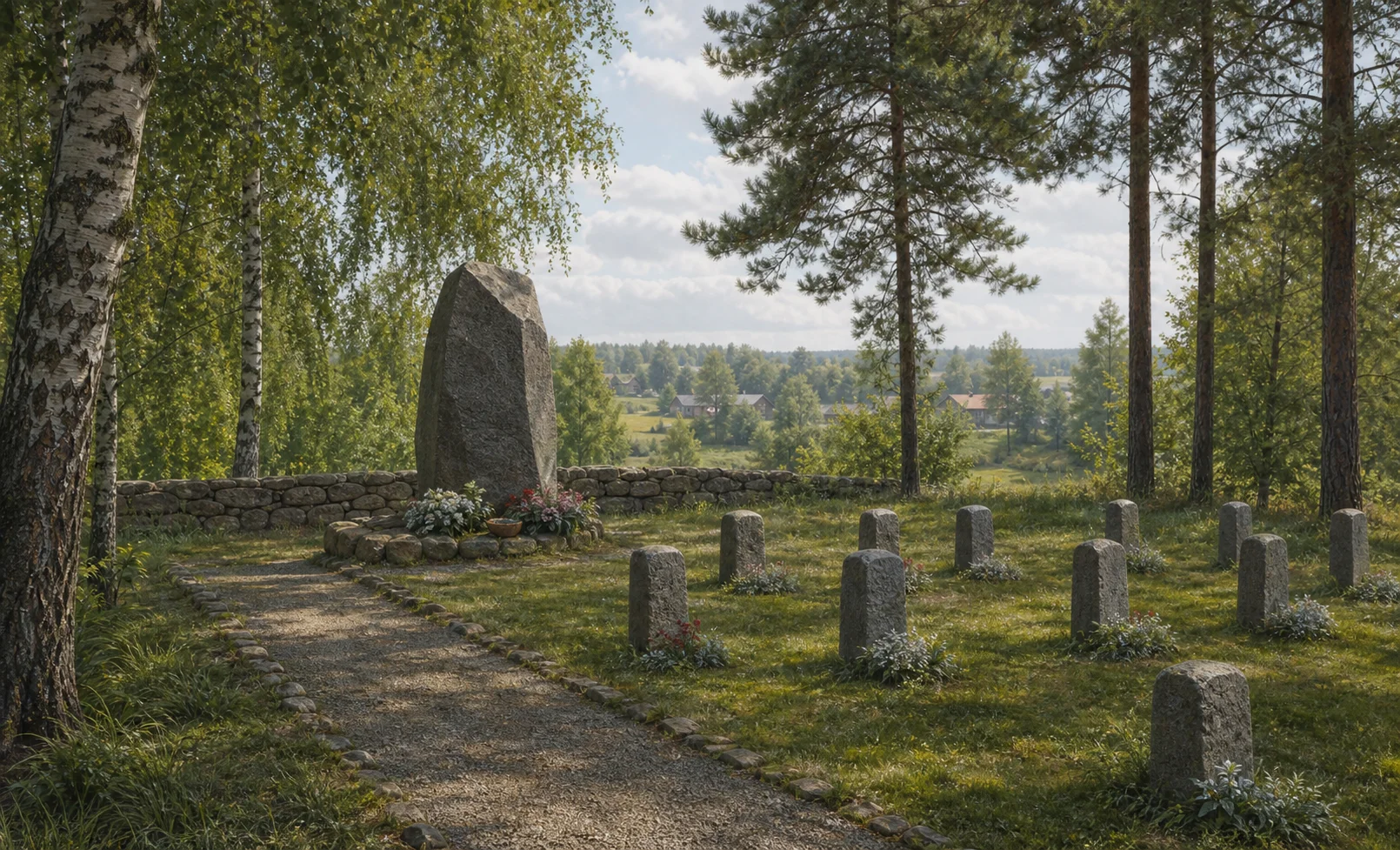 Каракуличи, кладбище солдат 1-й мировой войны: памятник немецким солдатам