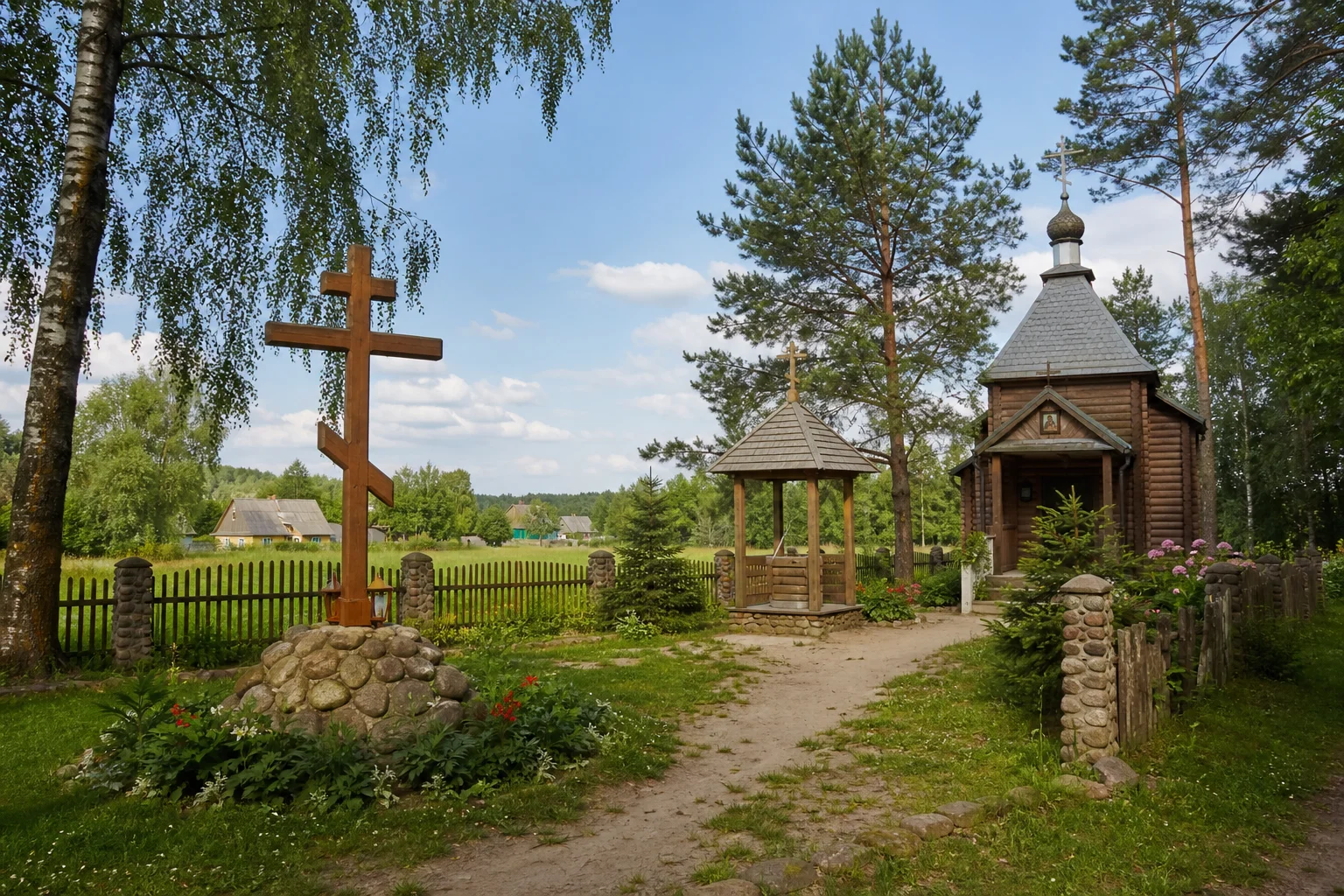 Красноозерская, часовня придорожная св. Иоанна Крестителя