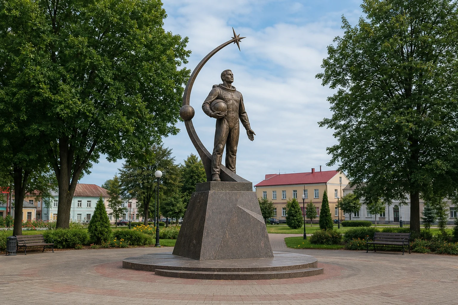 Крупки, памятник космонавту Владимиру Коваленку
