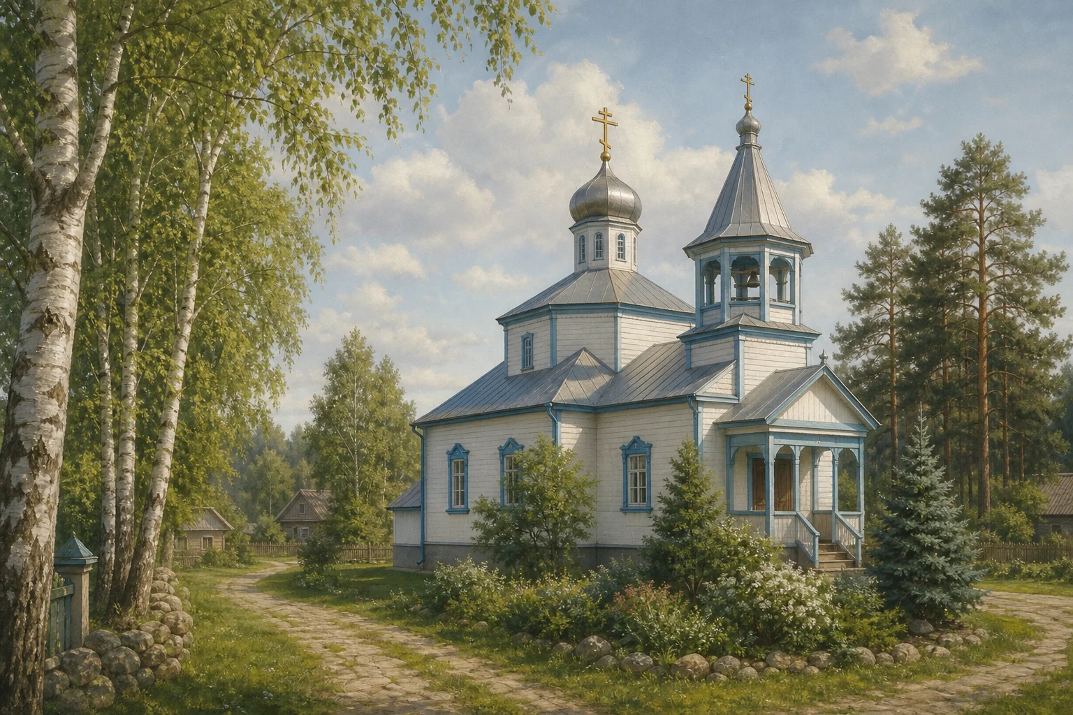 Лавришево, церковь Успенская (дерев.)