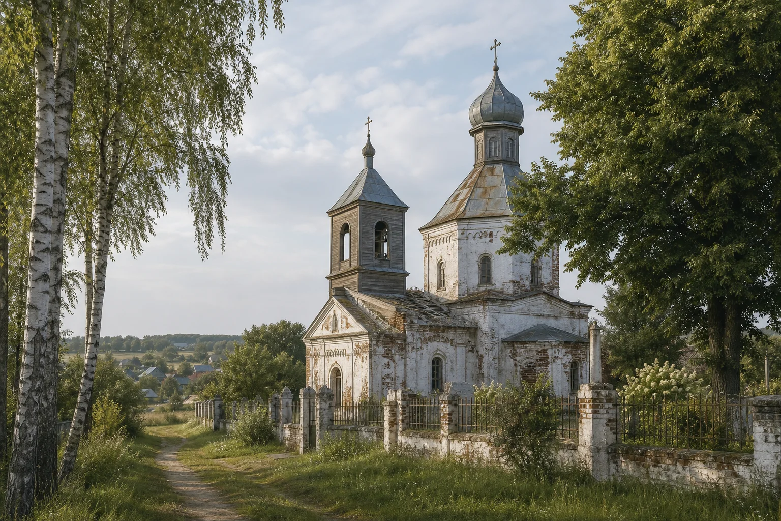 Ленино, церковь св. Николая (руины)