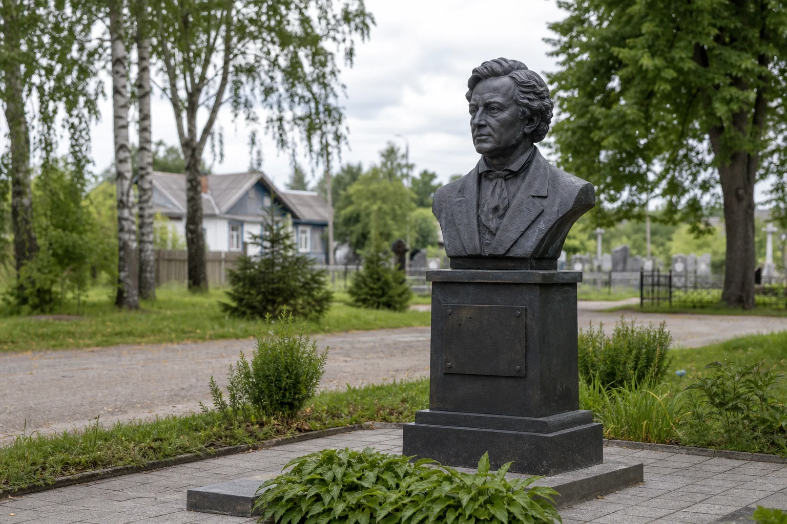 Лесная. Памятник драматургу Владиславу Голубку