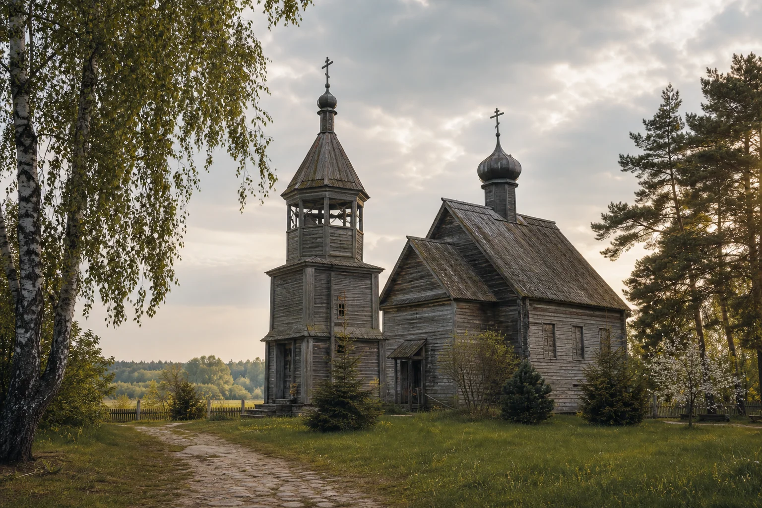 Лисовчицы, церковь св. Иоанна Крестителя (дерев.; руины)