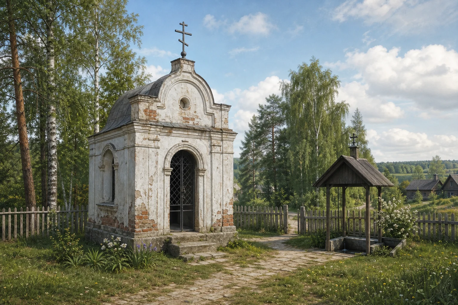 Ляховичи, кладбище христианское: часовня-усыпальница Солтанов (руины)