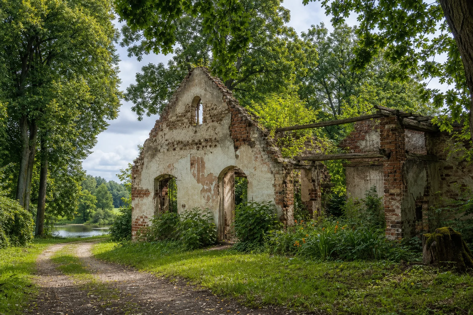 Медники, усадьба: хозпостройка (руины)