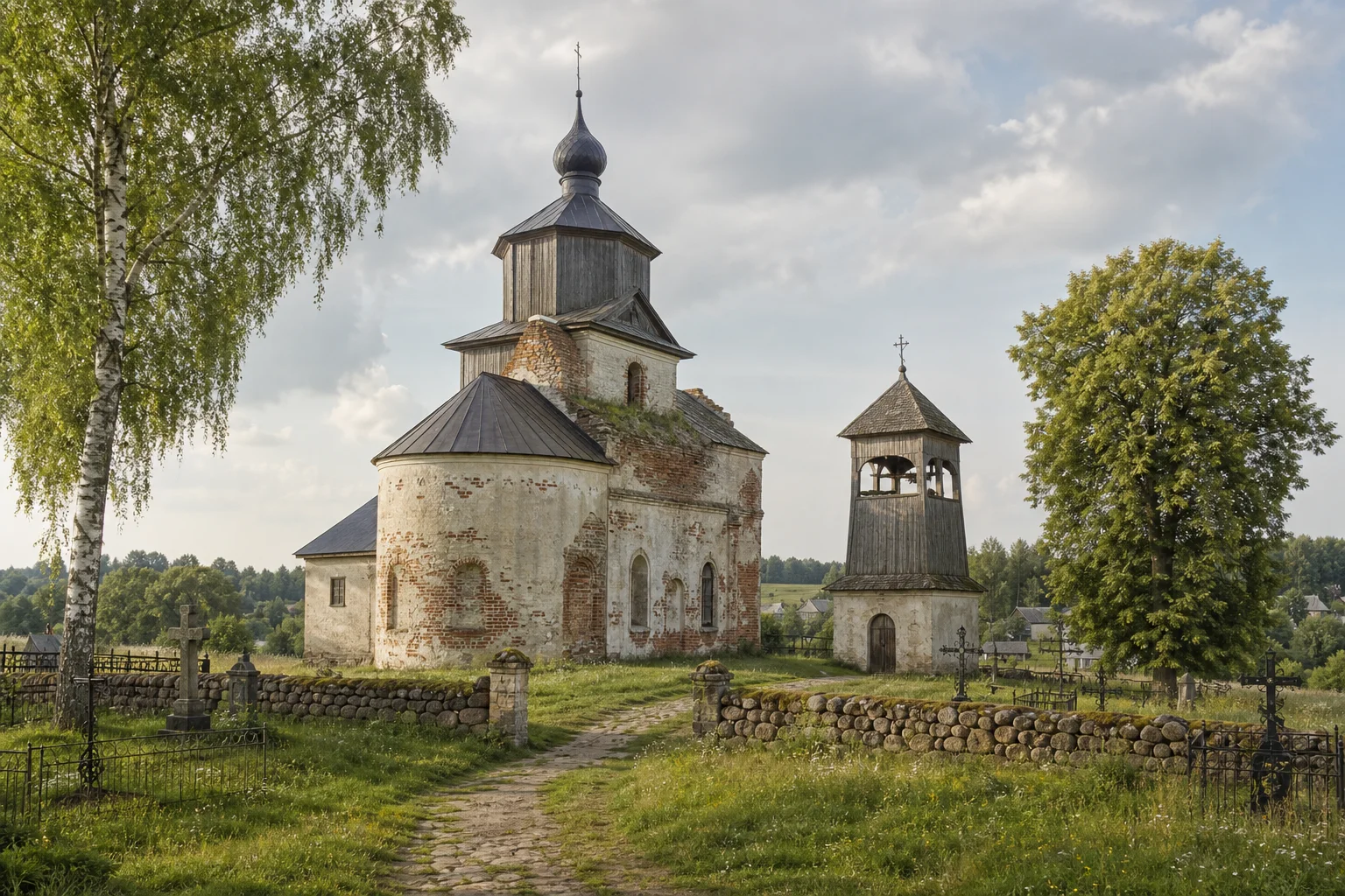 Межево. Покровская церковь (руины)