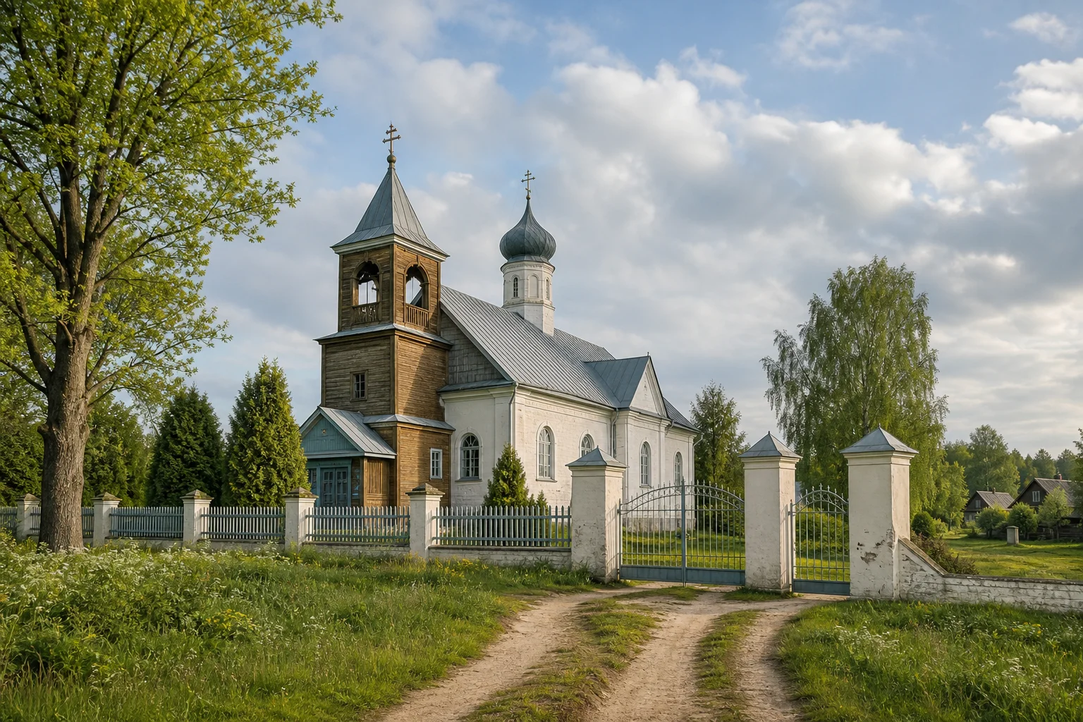 Николаевская церковь с воротами и оградой