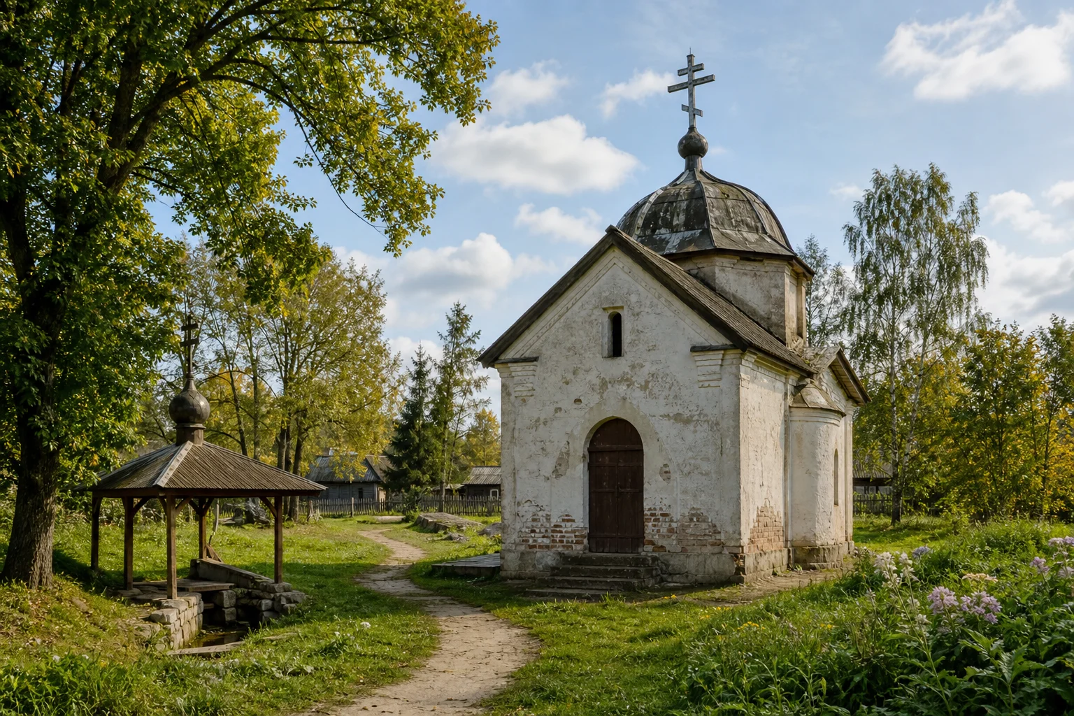 Мильча, часовня придорожная (руины)