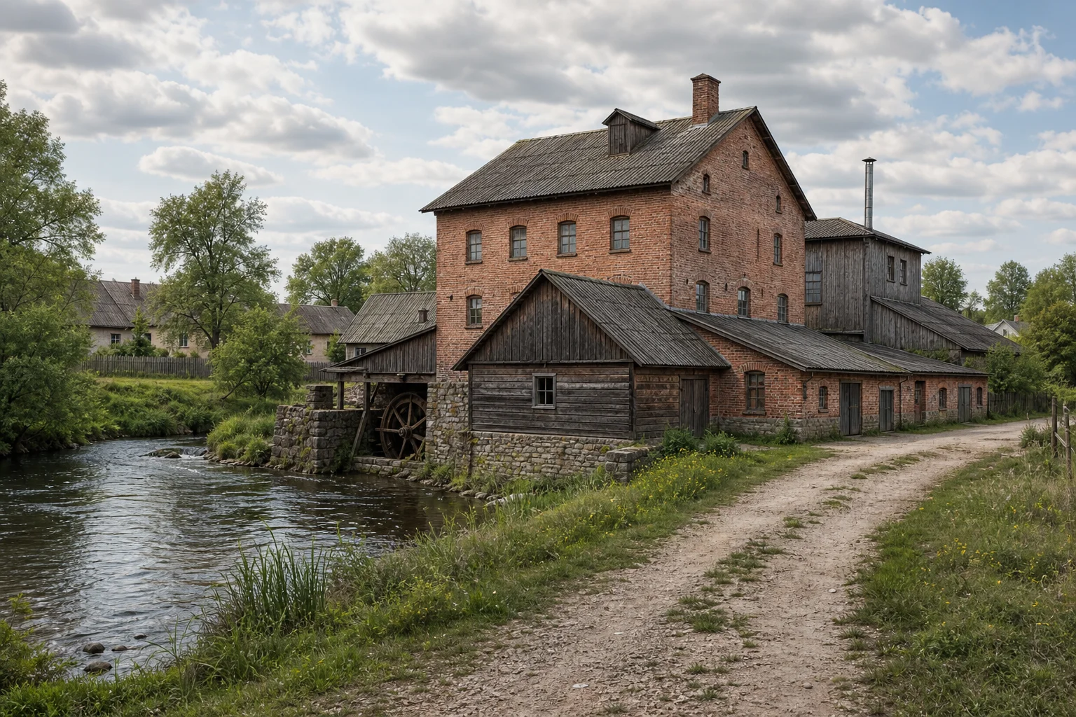 Мощёны. Руины мельницы