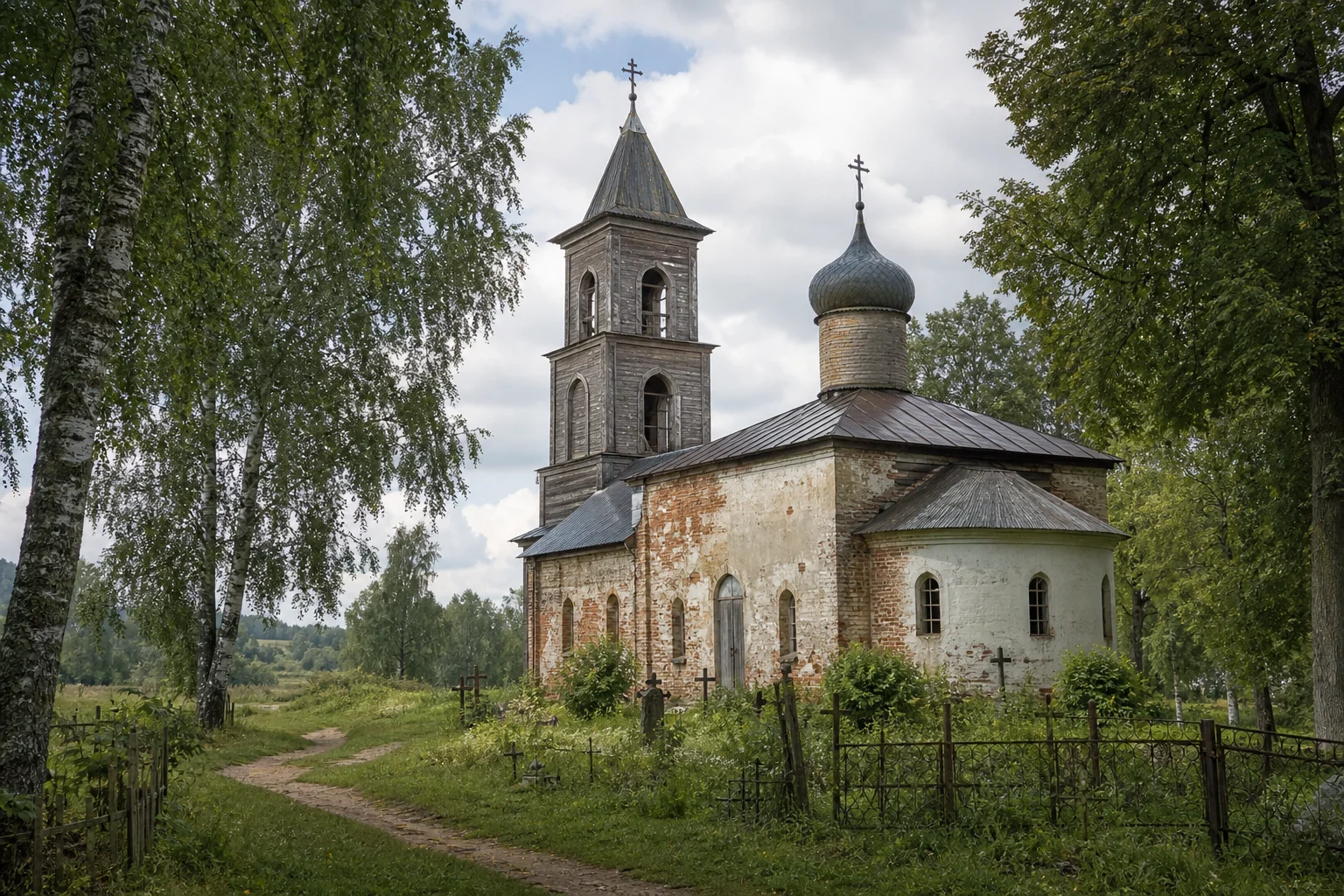 Немерово. Руины Покровской церкви