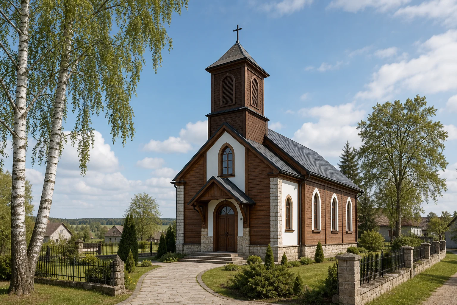 Новищино, часовня католич. Крестовоздвиженская (дерев.)