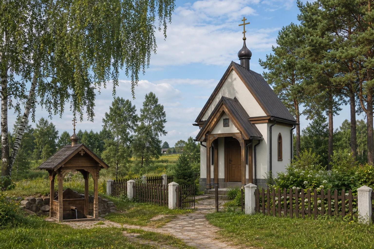 Оленец, часовня придорожная