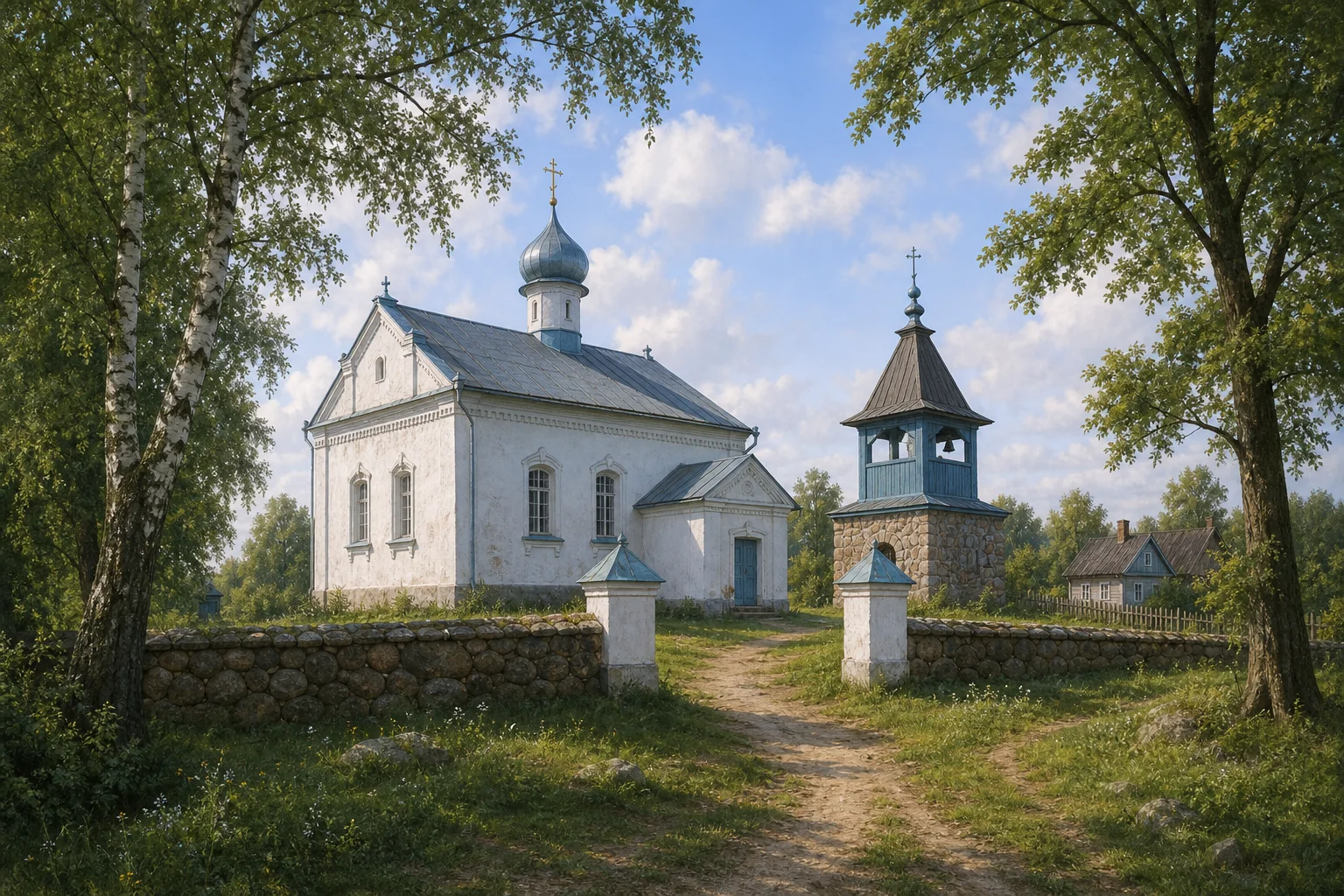 Покровская церковь с элементами декоративного оформления