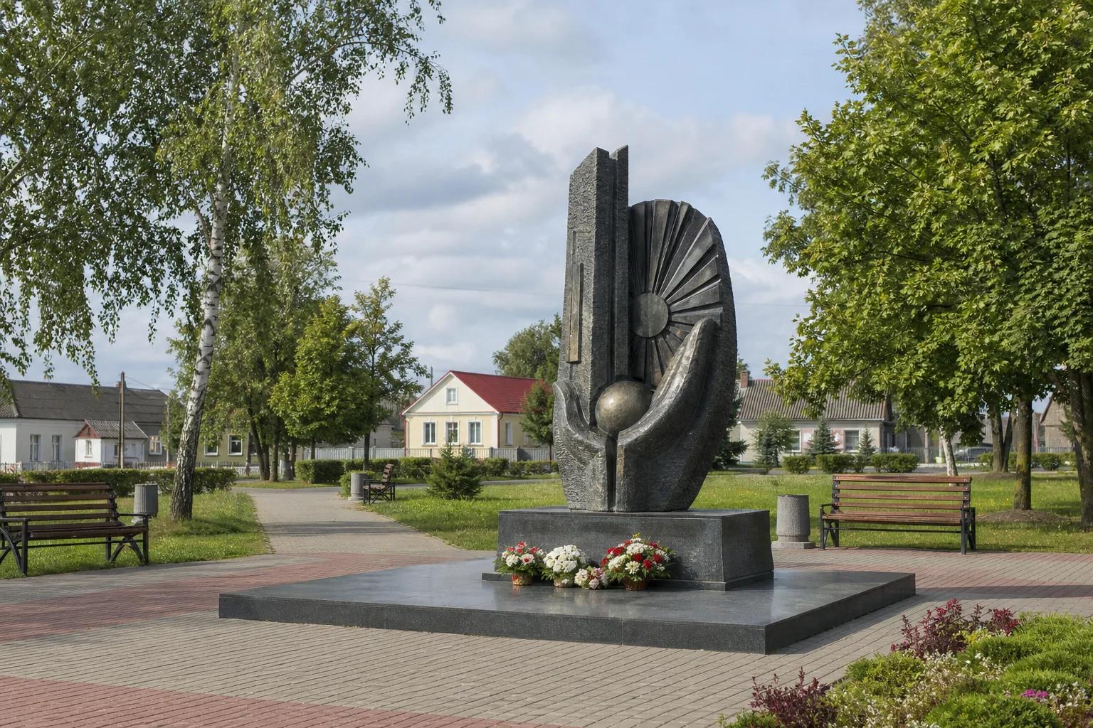 Памятник ликвидаторам аварии на Чернобыльской АЭС