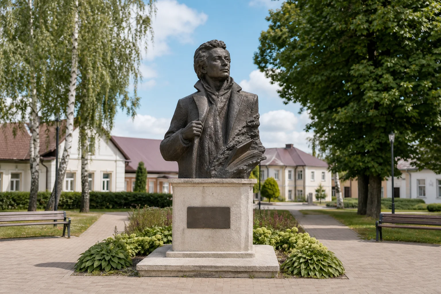 Памятник Максиму Танку в Мяделе