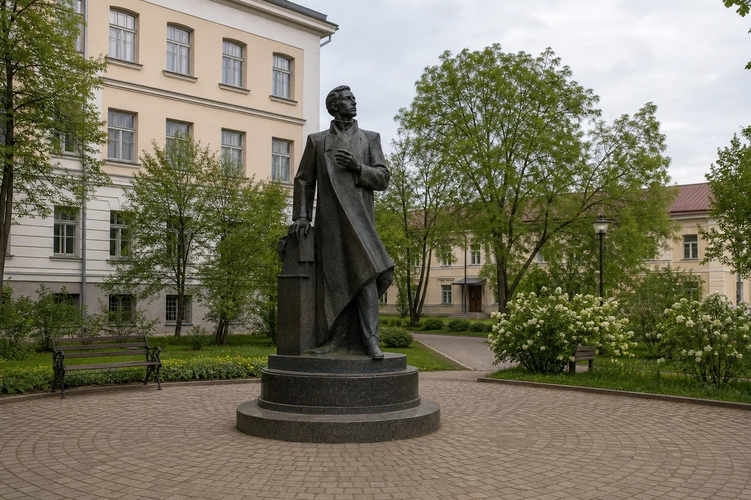 Памятник Николаю Гусовскому в Минске (у БГУ)