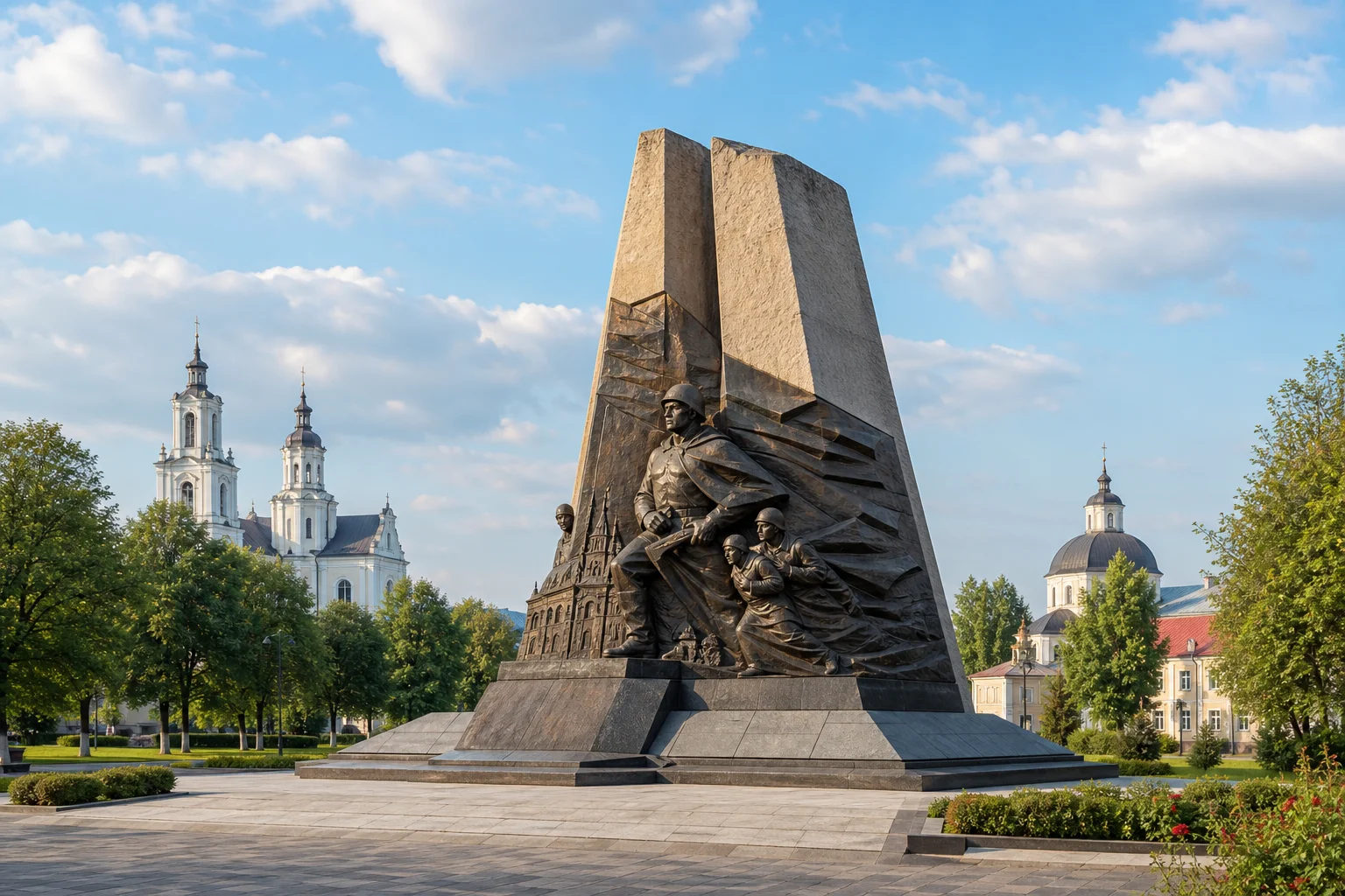 Памятник Освободителям Полоцка в 1944 году