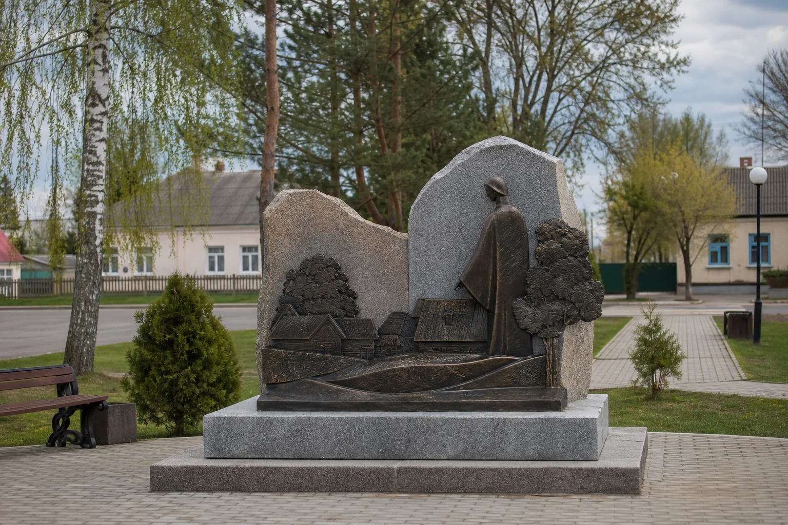 Памятник отселенным деревням в Корме