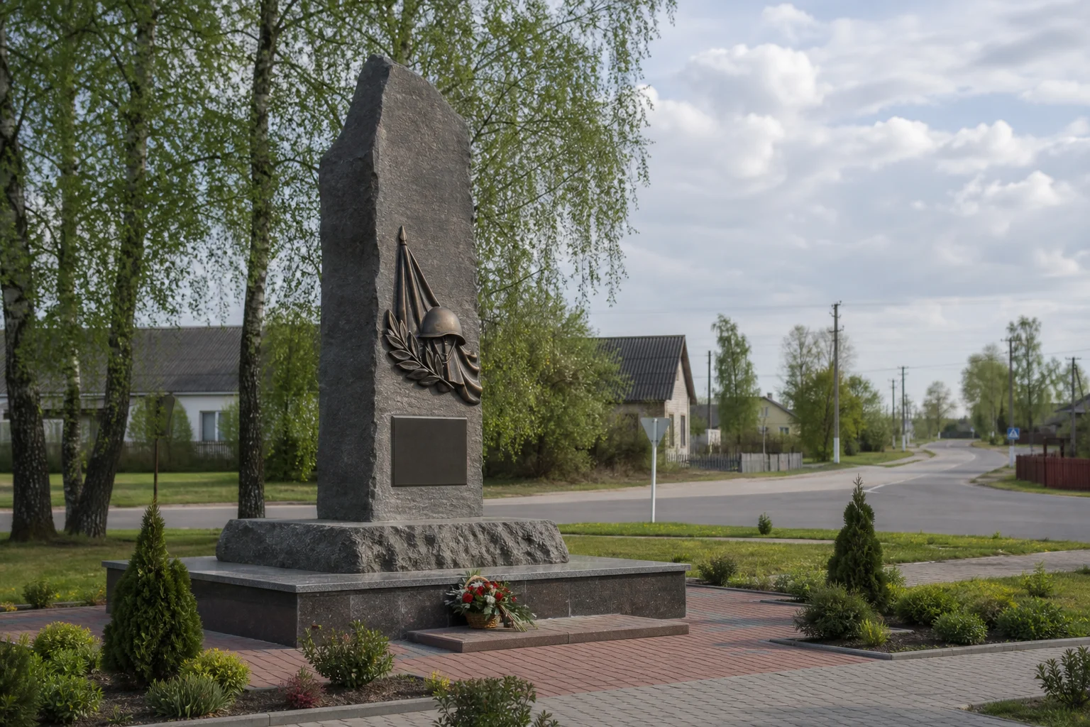 Памятник воинам-землякам в аг. Подлесье
