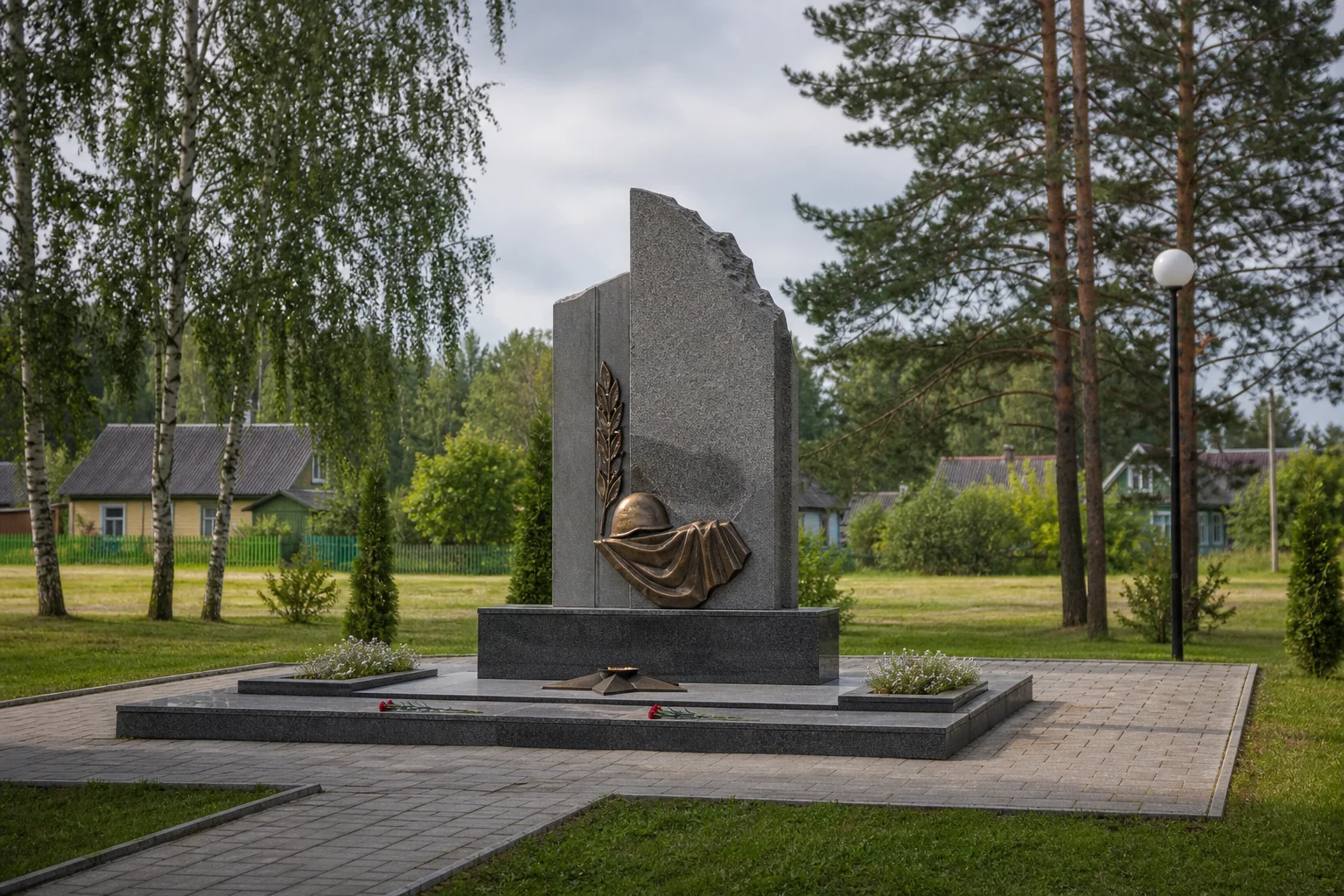 Памятник воинам-землякам в д. Борок