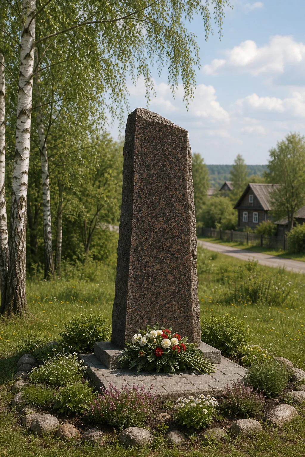 Памятный знак на месте гибели Риммы Ивановой